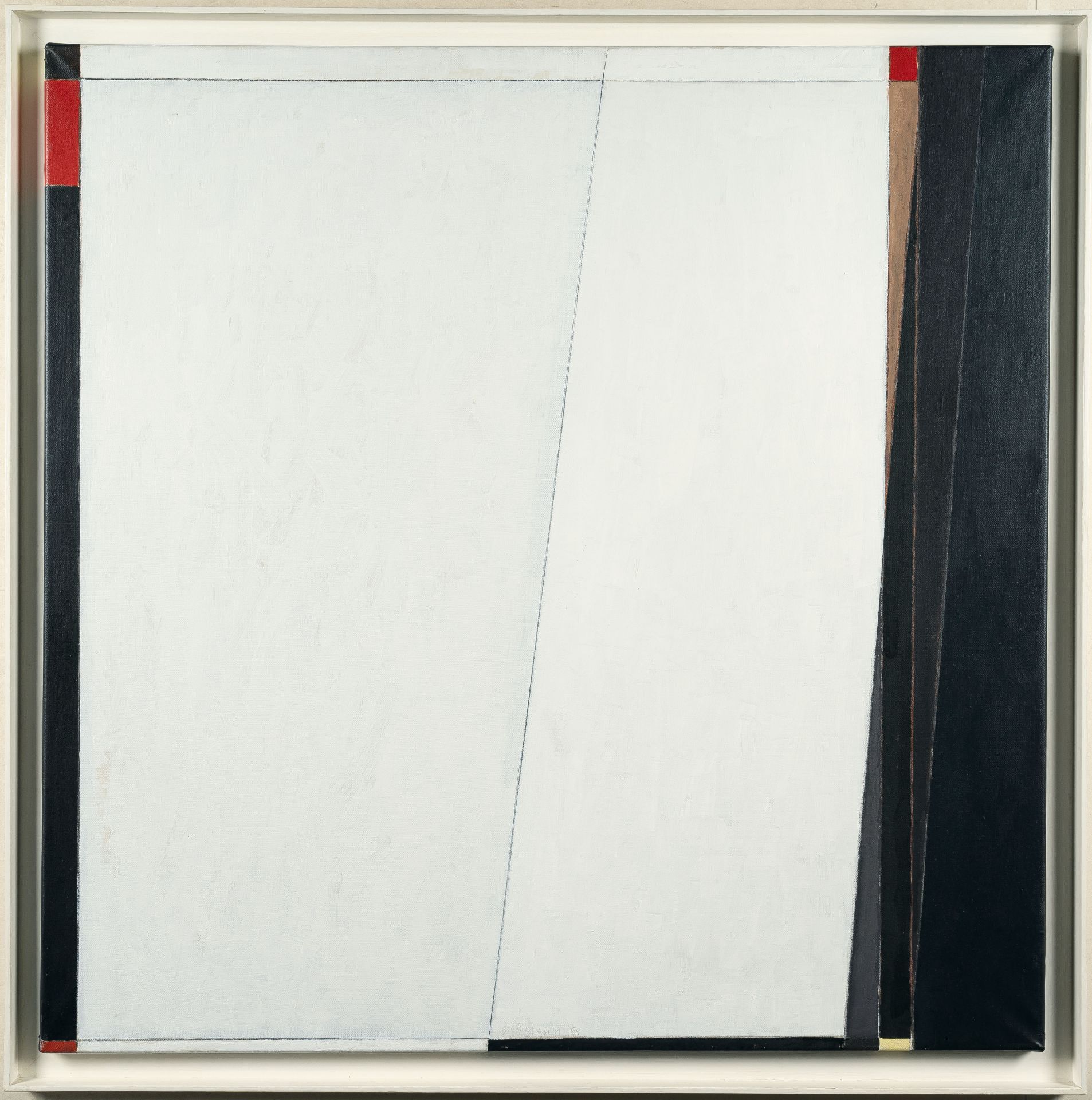 Heinrich Siepmann, “B.15/1988”.Acrylic on canvas. 1988. Ca. 80 x 80 cm. Signed and dated lower - Image 2 of 3