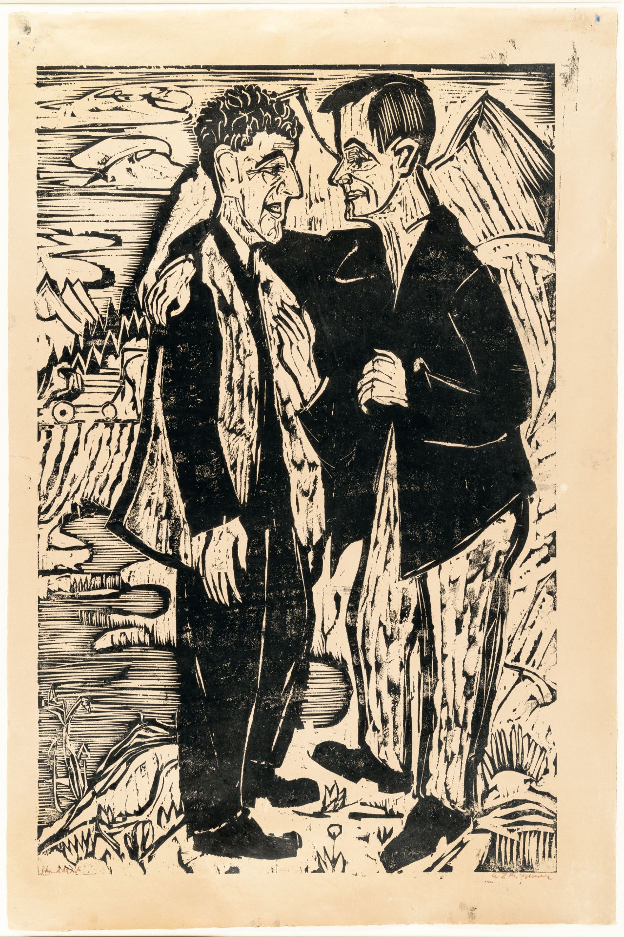 Ernst Ludwig Kirchner – Die Freunde (Albert Müller und Hermann Scherer) (The friends (Albert Müller - Bild 2 aus 4