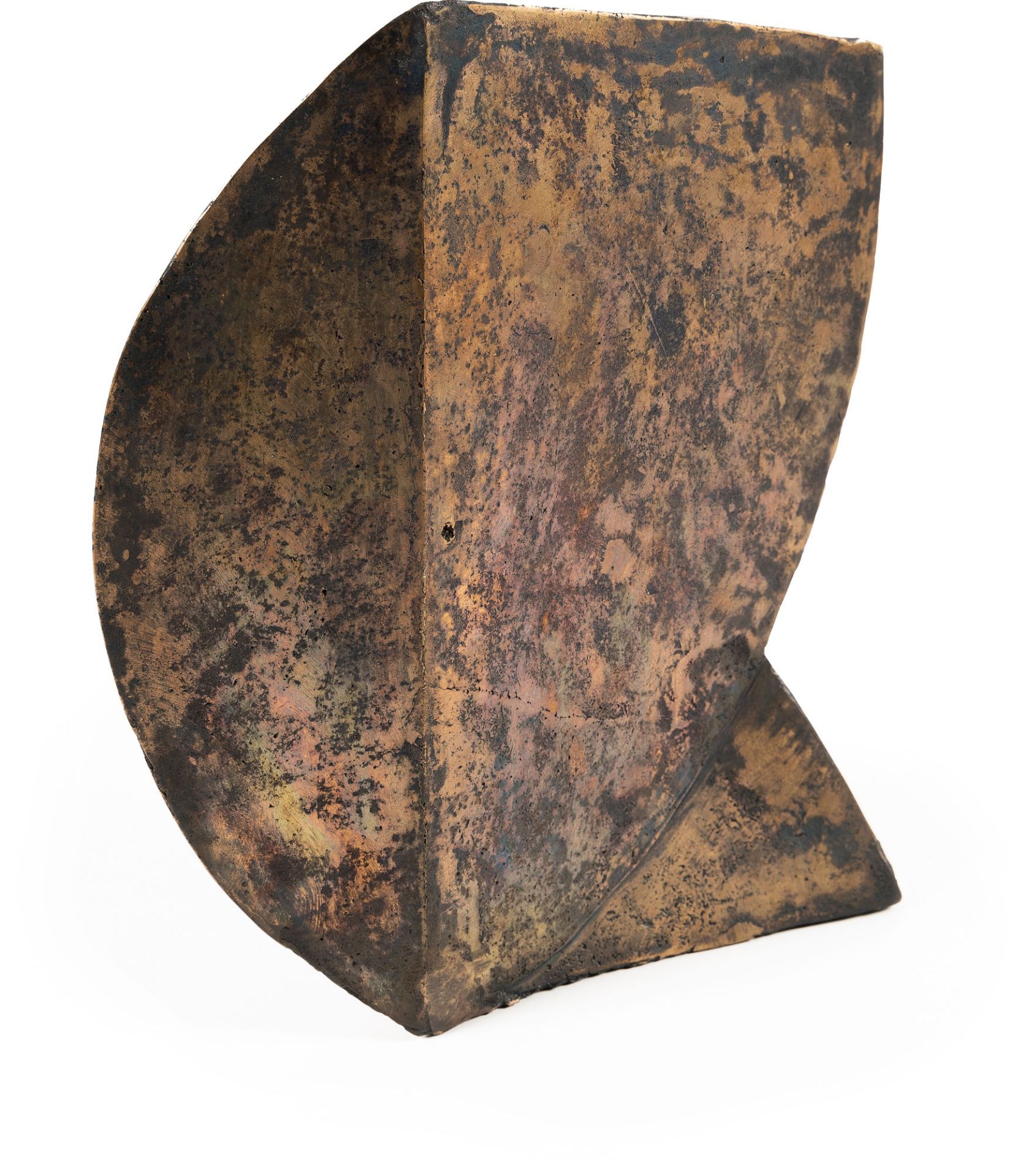 Michael Croissant, Head.Bronze with golden brown patina. (1987). Ca. 30 x 24 x 14 cm. A numbered