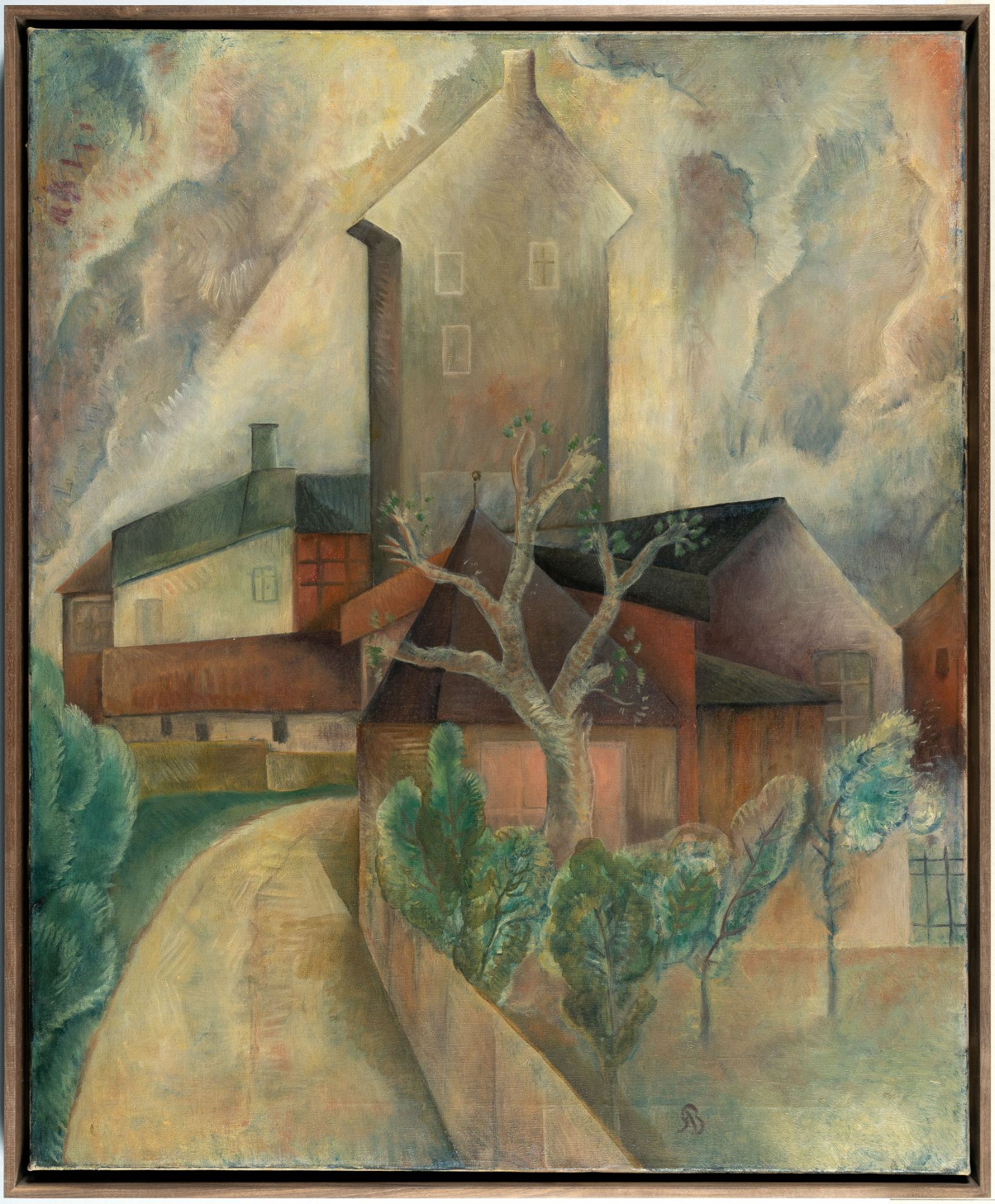 Albert Bloch, Clouds and houses.Oil on canvas. (1917/1925). Ca. 76 x 72.5 cm. With conjoined - Image 2 of 4