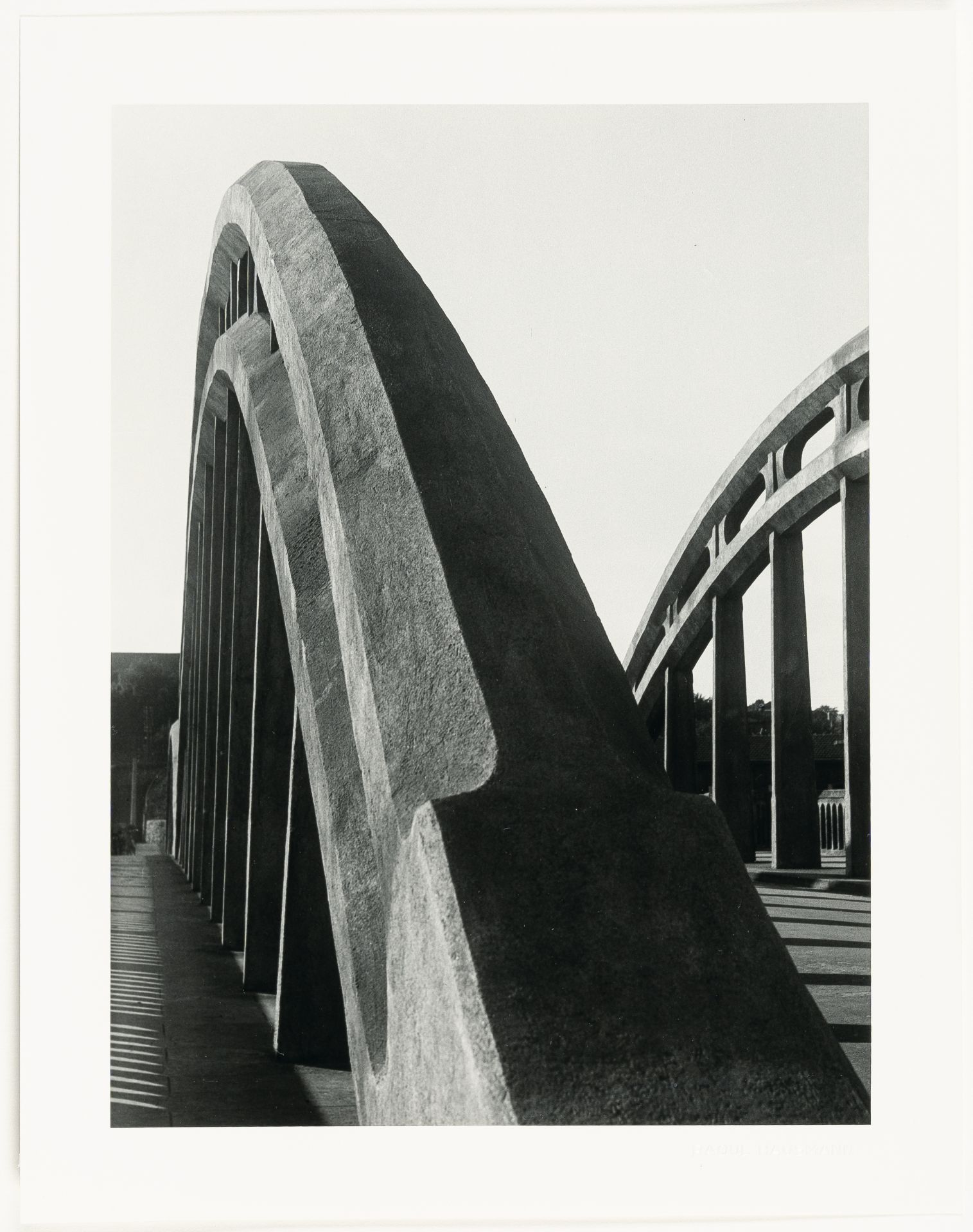 Raoul Hausmann, Concrete bridge at Limoges train station.Vintage gelatin silver print on photo - Image 2 of 3