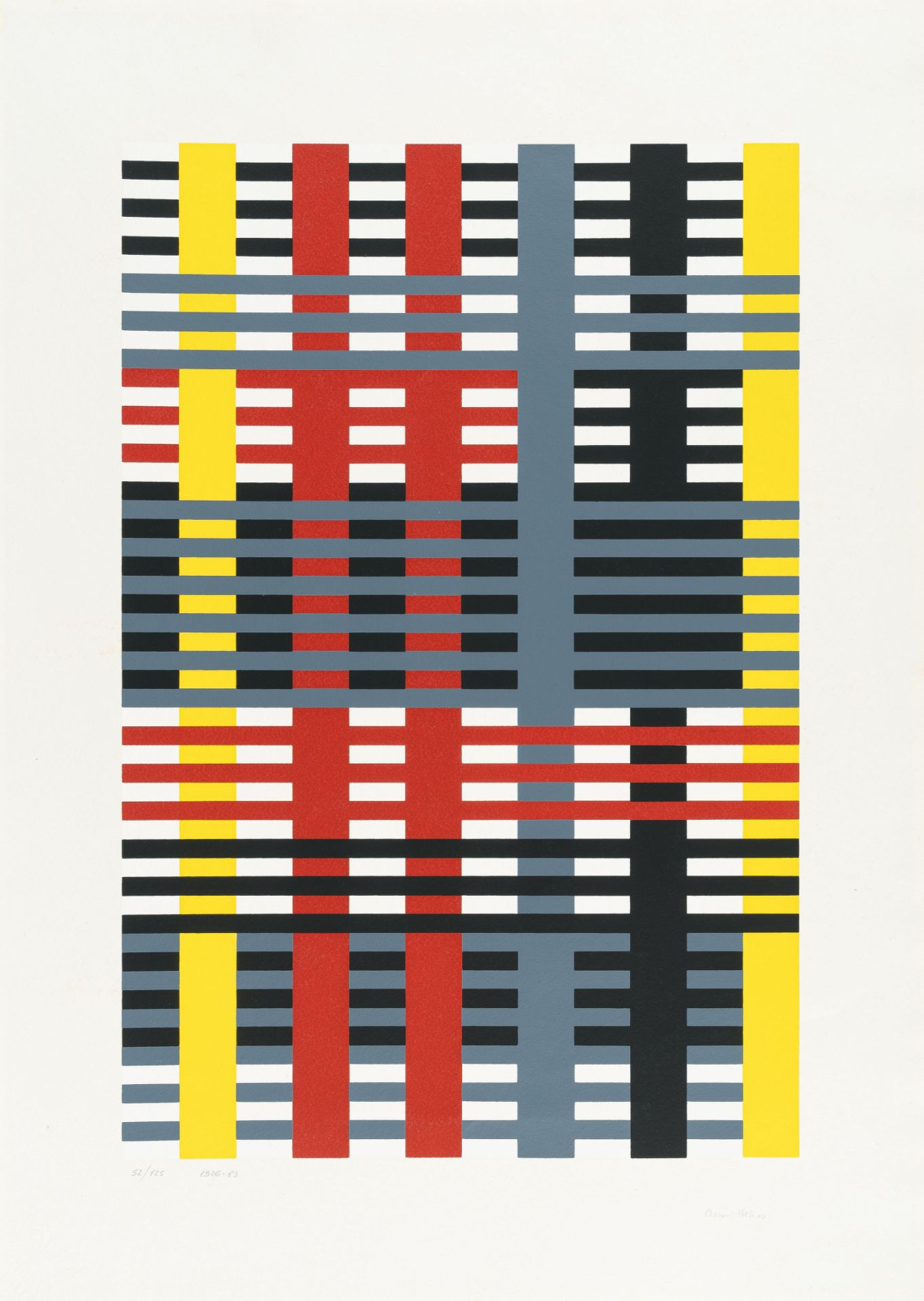 Anni Albers, Connections 1925/1983.Portfolio of 9 silkscreens in colours on wove, partially by