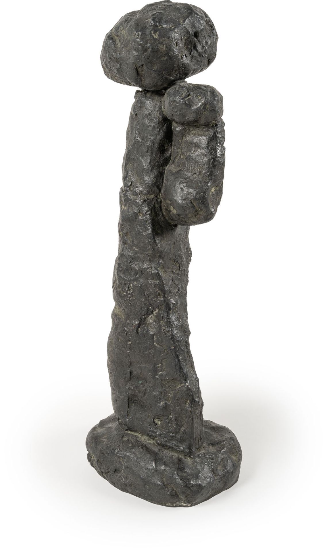 Otto Eder, Small philosopher.Bronze with brown patina. (1950/51). Ca. 43.5 x 11 x 15 cm. A