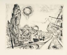 Max Beckmann – Landschaft mit Ballon (Landscape with a balloon)