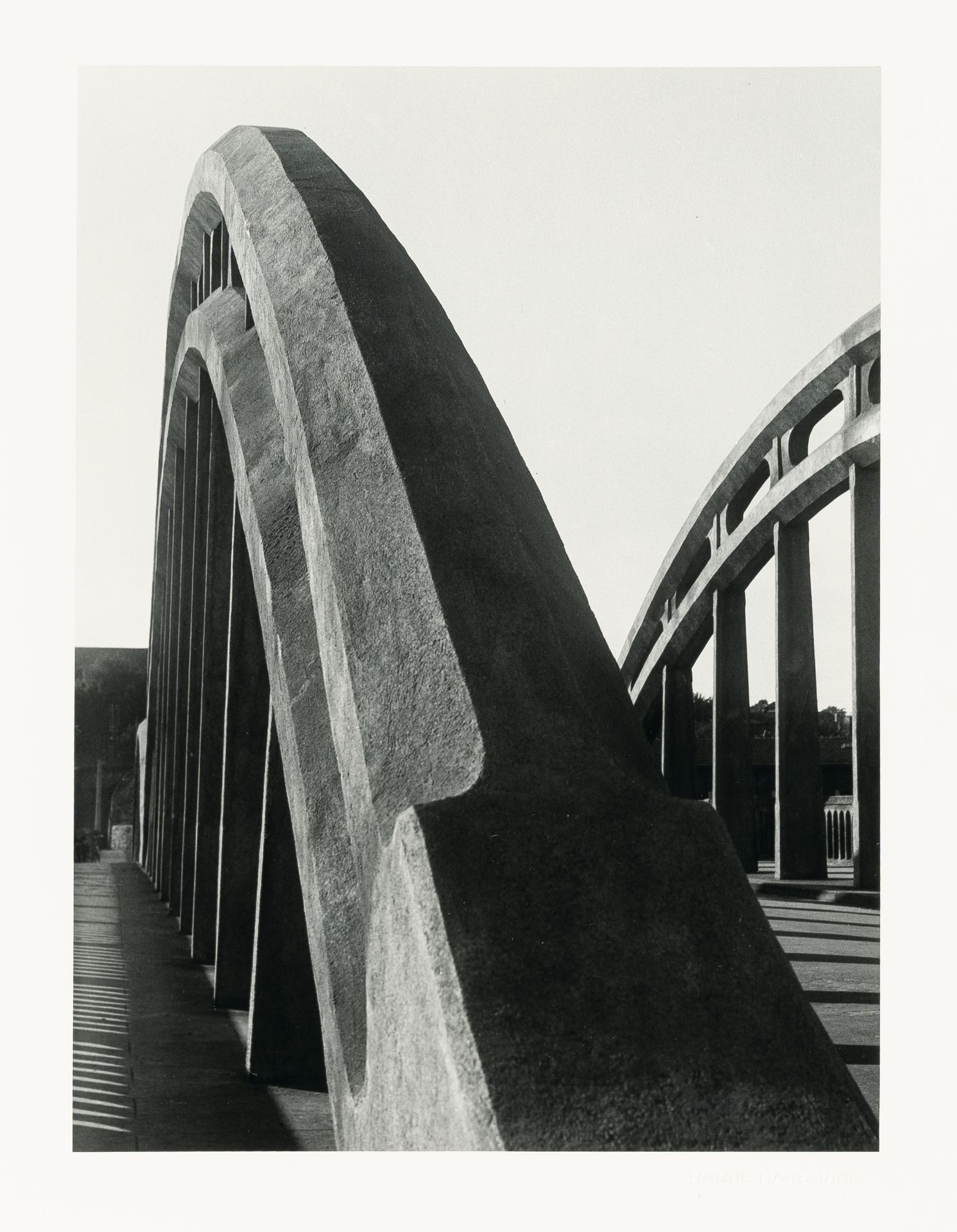 Raoul Hausmann, Concrete bridge at Limoges train station.Vintage gelatin silver print on photo