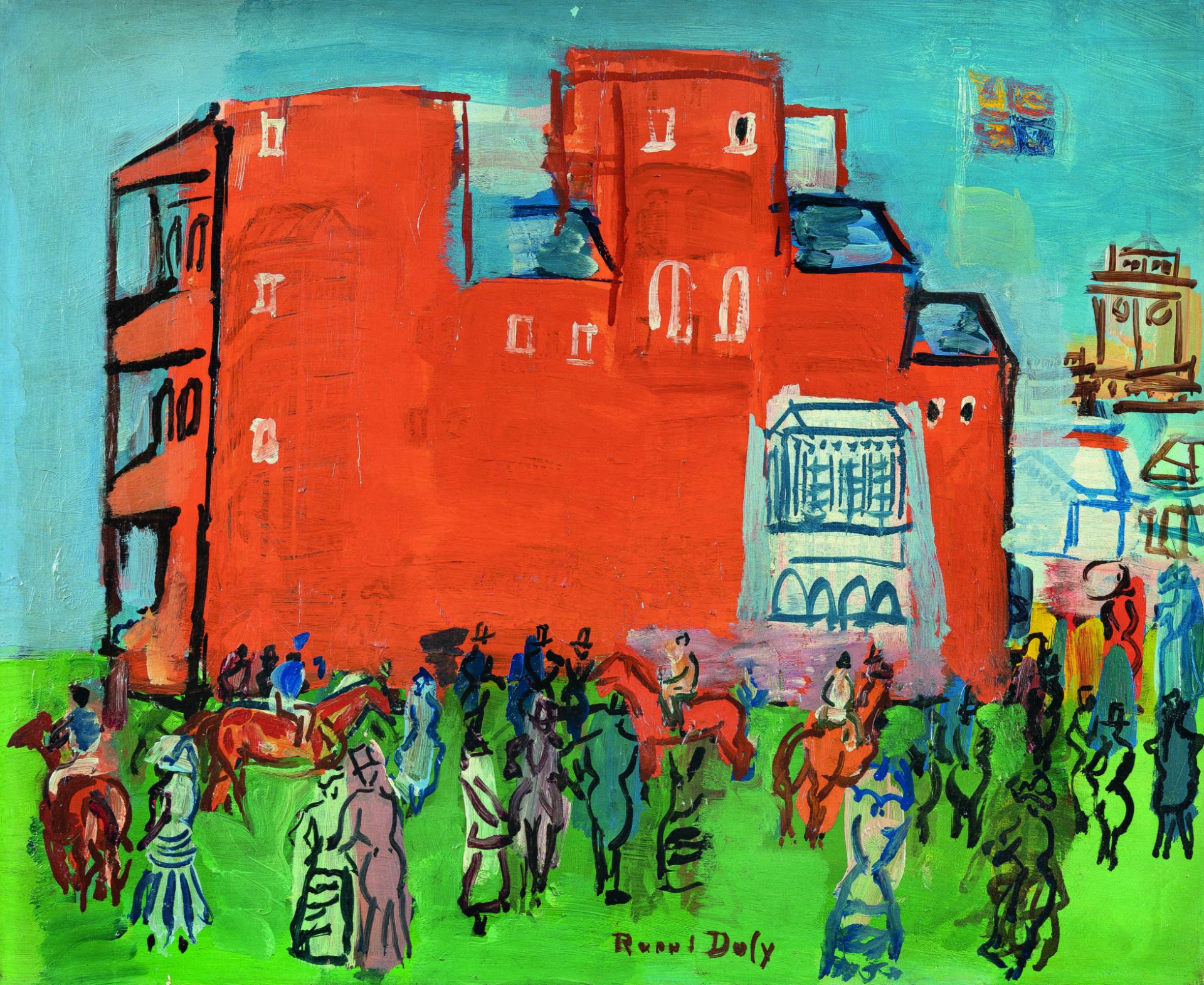 Raoul Dufy, Ascot.Oil on canvas. 1925. Ca. 38 x 46 cm. Signed lower centre. • One of the artist's