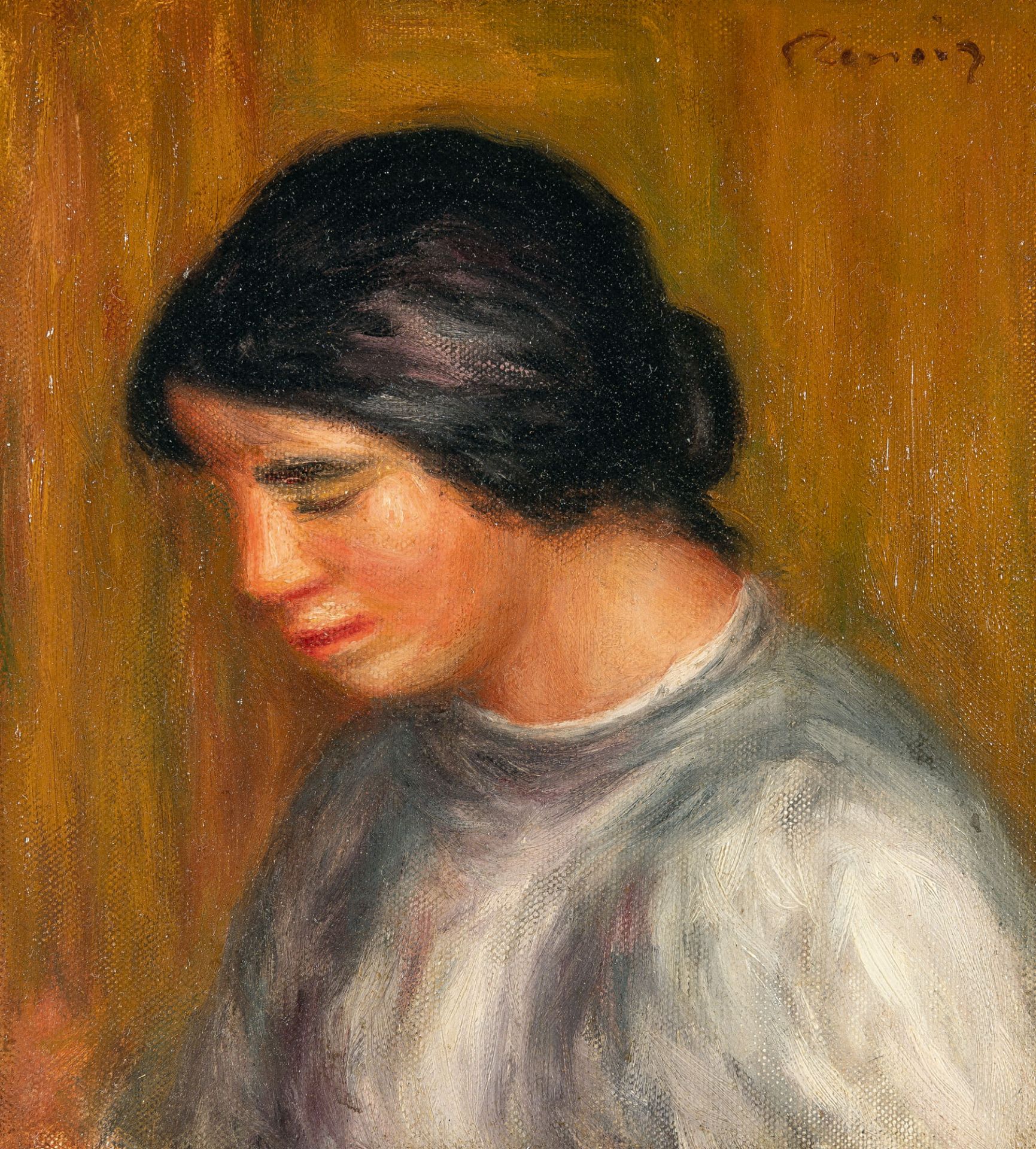 Pierre-Auguste Renoir – Portrait de Jeune Fille (Brune) (Portrait de Jeune Fille (Brune))