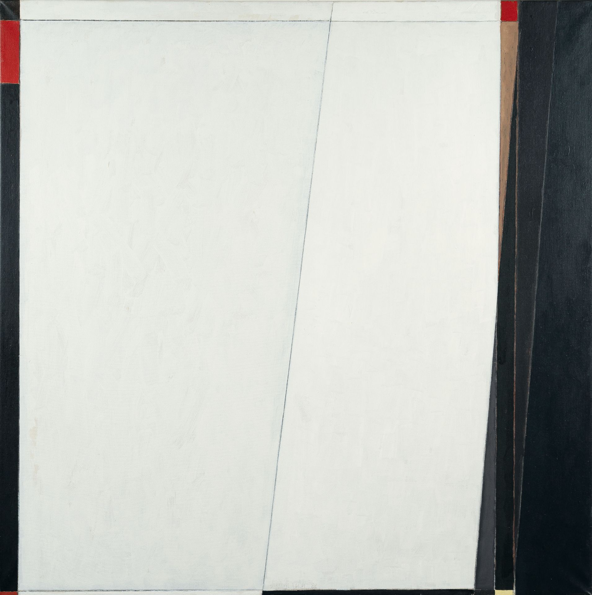 Heinrich Siepmann, “B.15/1988”.Acrylic on canvas. 1988. Ca. 80 x 80 cm. Signed and dated lower