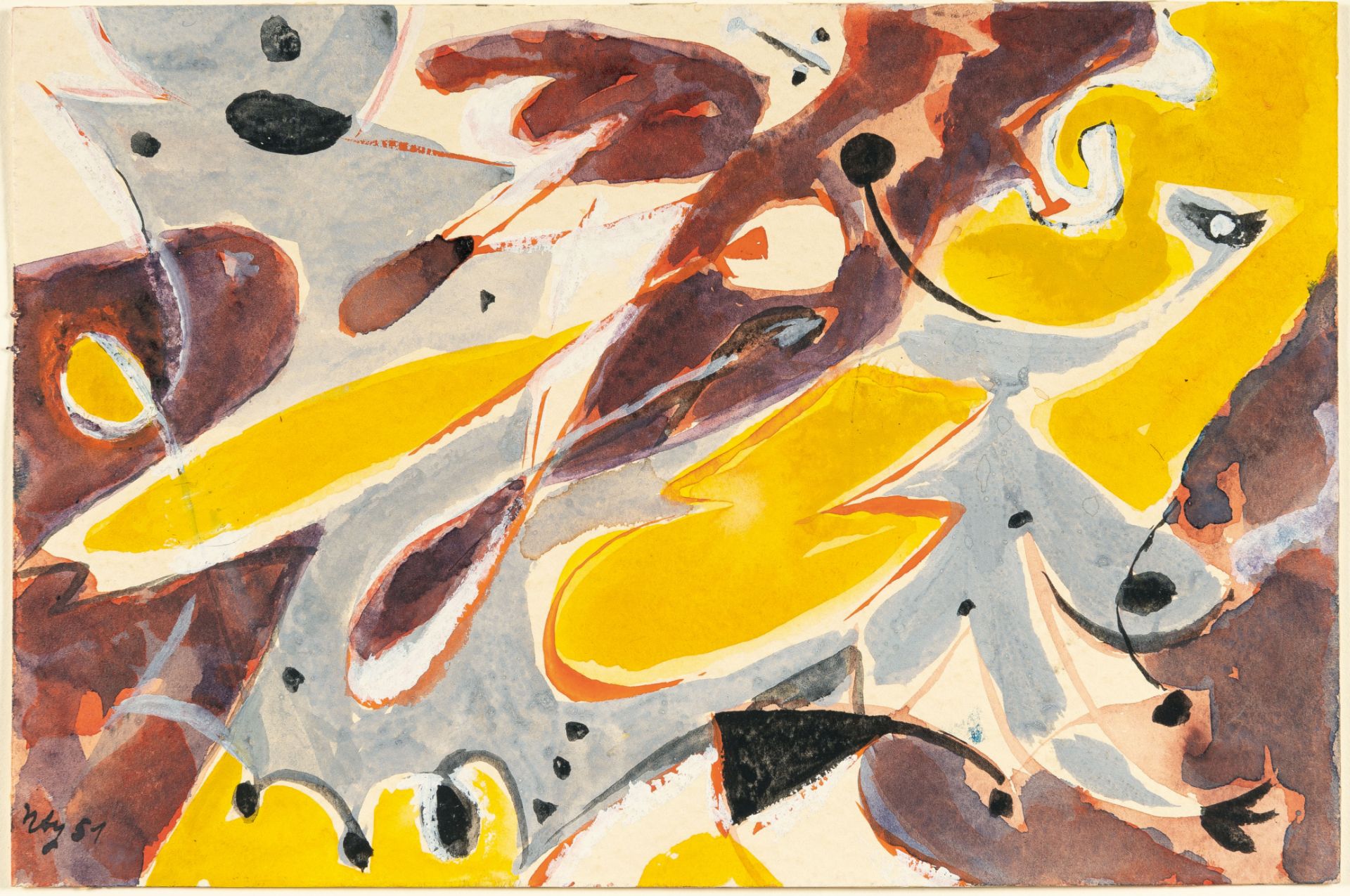 Ernst Wilhelm Nay – Ohne Titel (Untitled) - Bild 2 aus 3