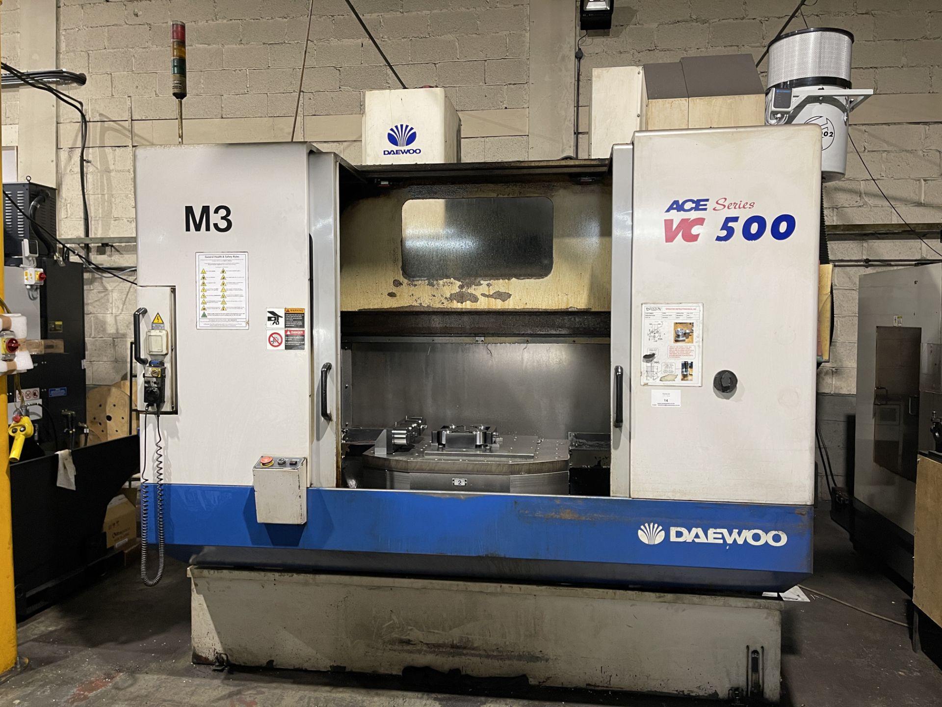 Daewoo ACE VC500 CNC Vertical Milling Centre - Image 9 of 21