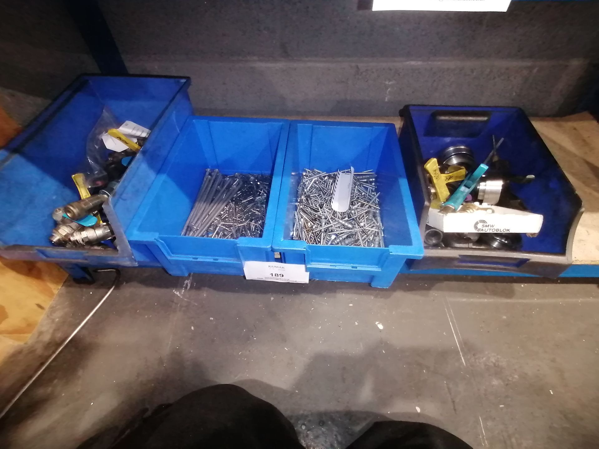 Various Airline Fittings & Various Fixings & Nails (Please Note: Plastic Container Boxes Are Not