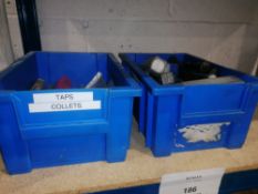 Various Milling Cutters, Drills & Taps (Please Note: Plastic Container Boxes Are Not Included)