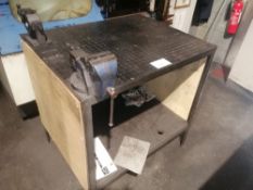 Work Bench with Vice & Mill Tool Arbor Changer