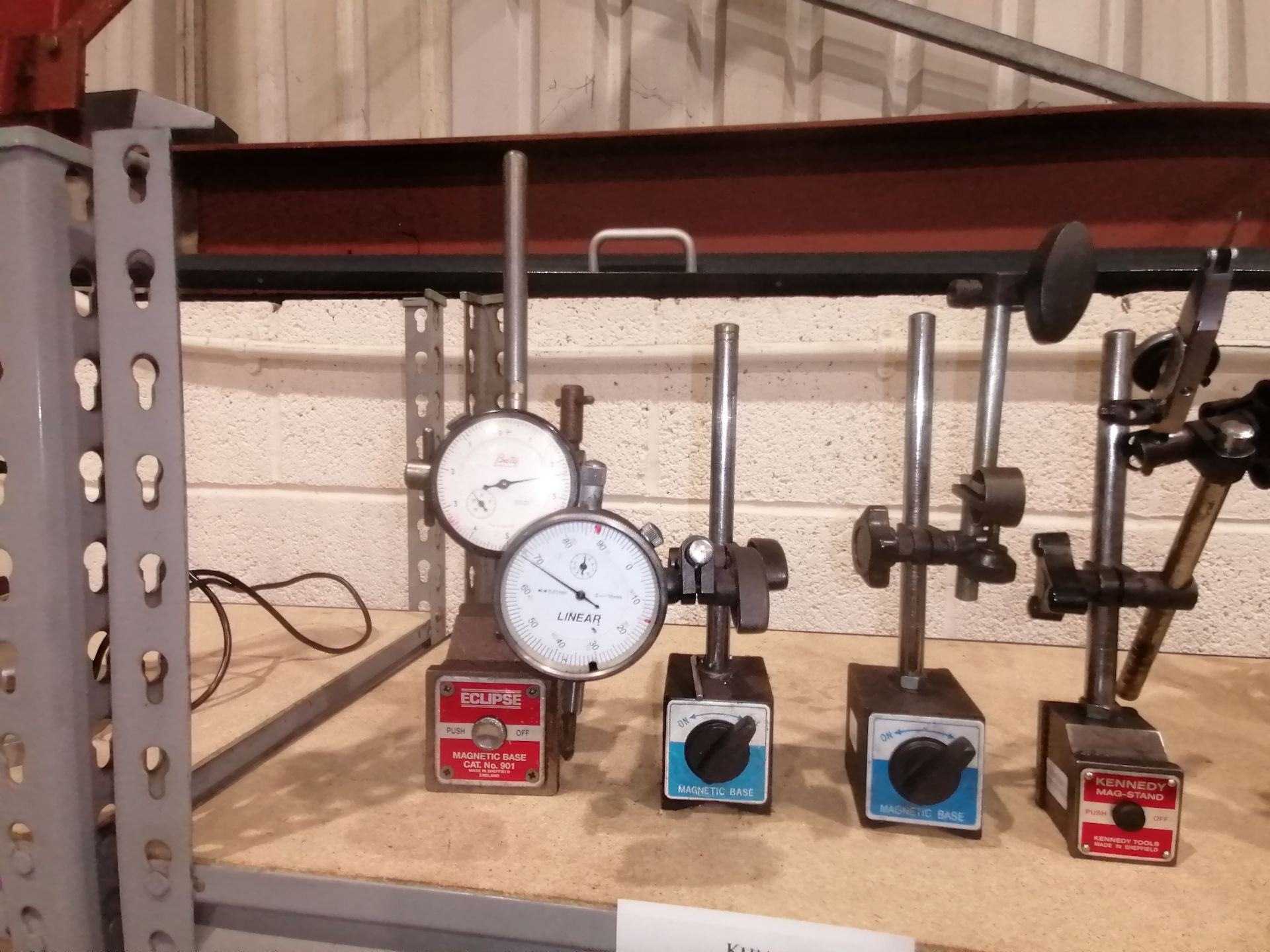 4: Magnetic Dial Test Indicators with Base & Stand (Please Note: Plastic Container Boxes Are Not