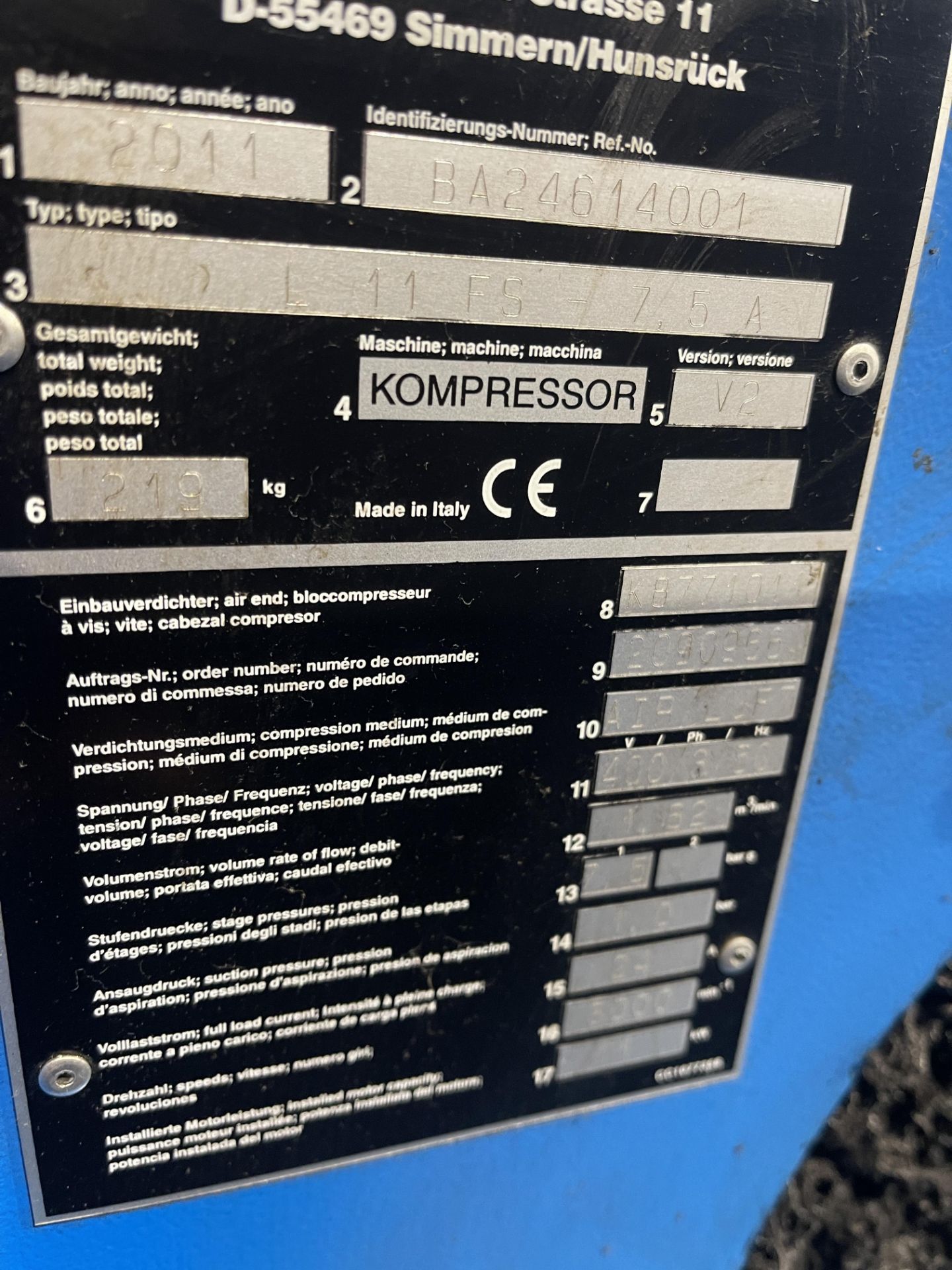 Compair LllFS Air Compressor - Image 2 of 7