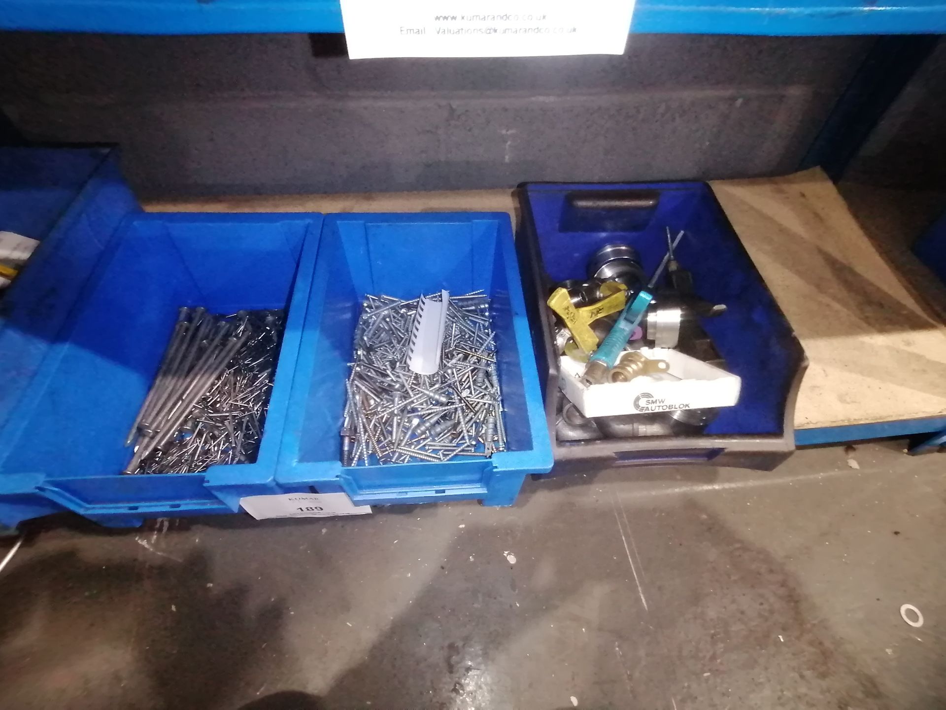 Various Airline Fittings & Various Fixings & Nails (Please Note: Plastic Container Boxes Are Not - Image 3 of 7