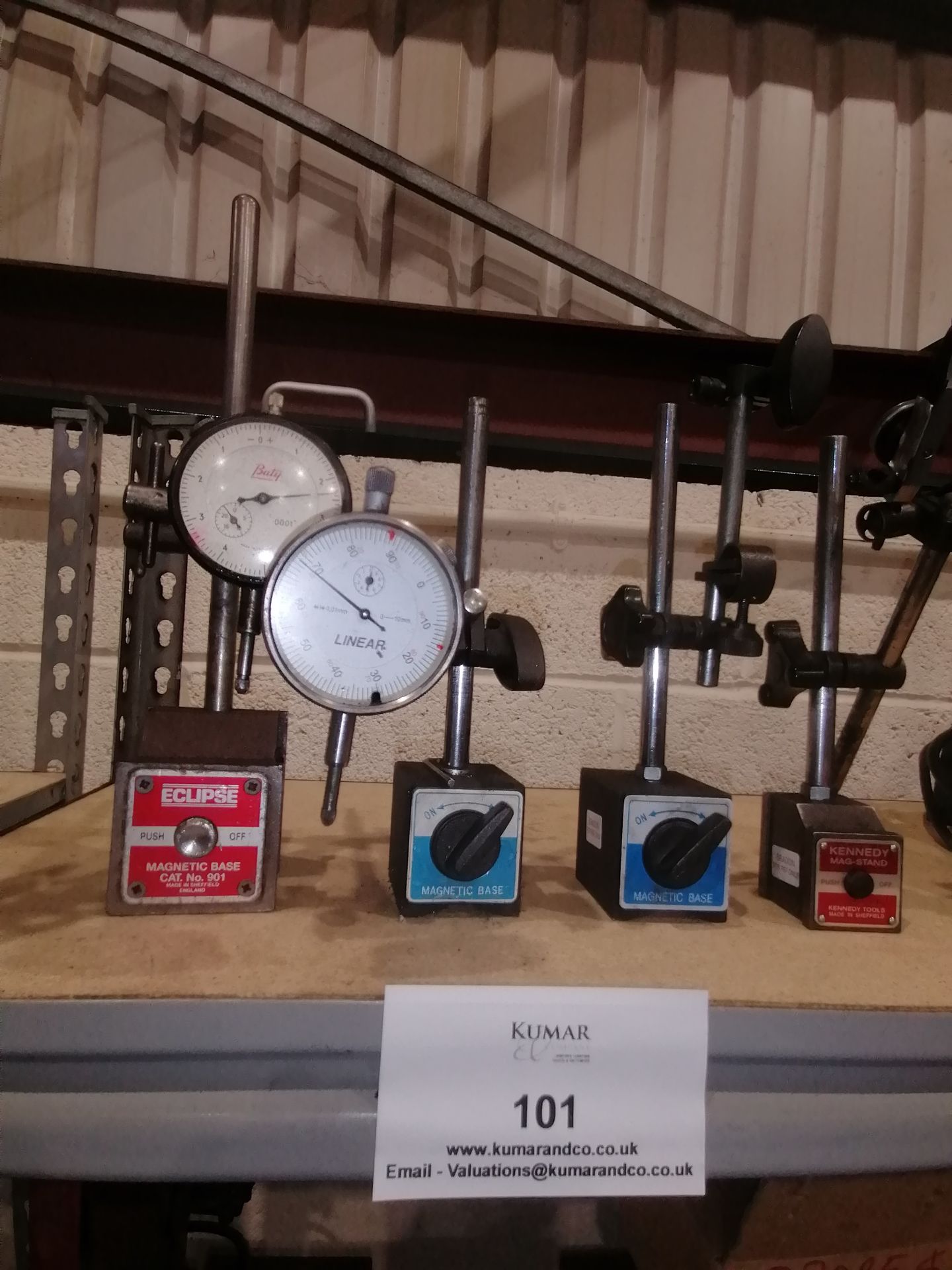 4: Magnetic Dial Test Indicators with Base & Stand (Please Note: Plastic Container Boxes Are Not - Image 3 of 6