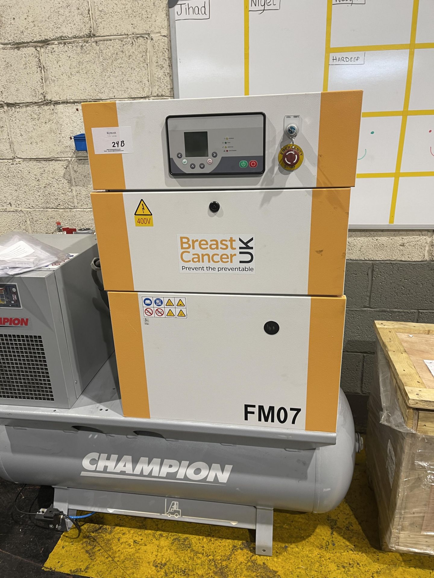 2020 - Gardner Denver Type Champion Screw Compressor - Image 12 of 14