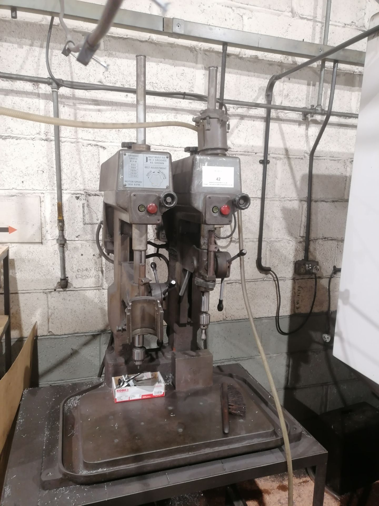 Twin Spindle Pillar Drill 3Phase on Table Stand