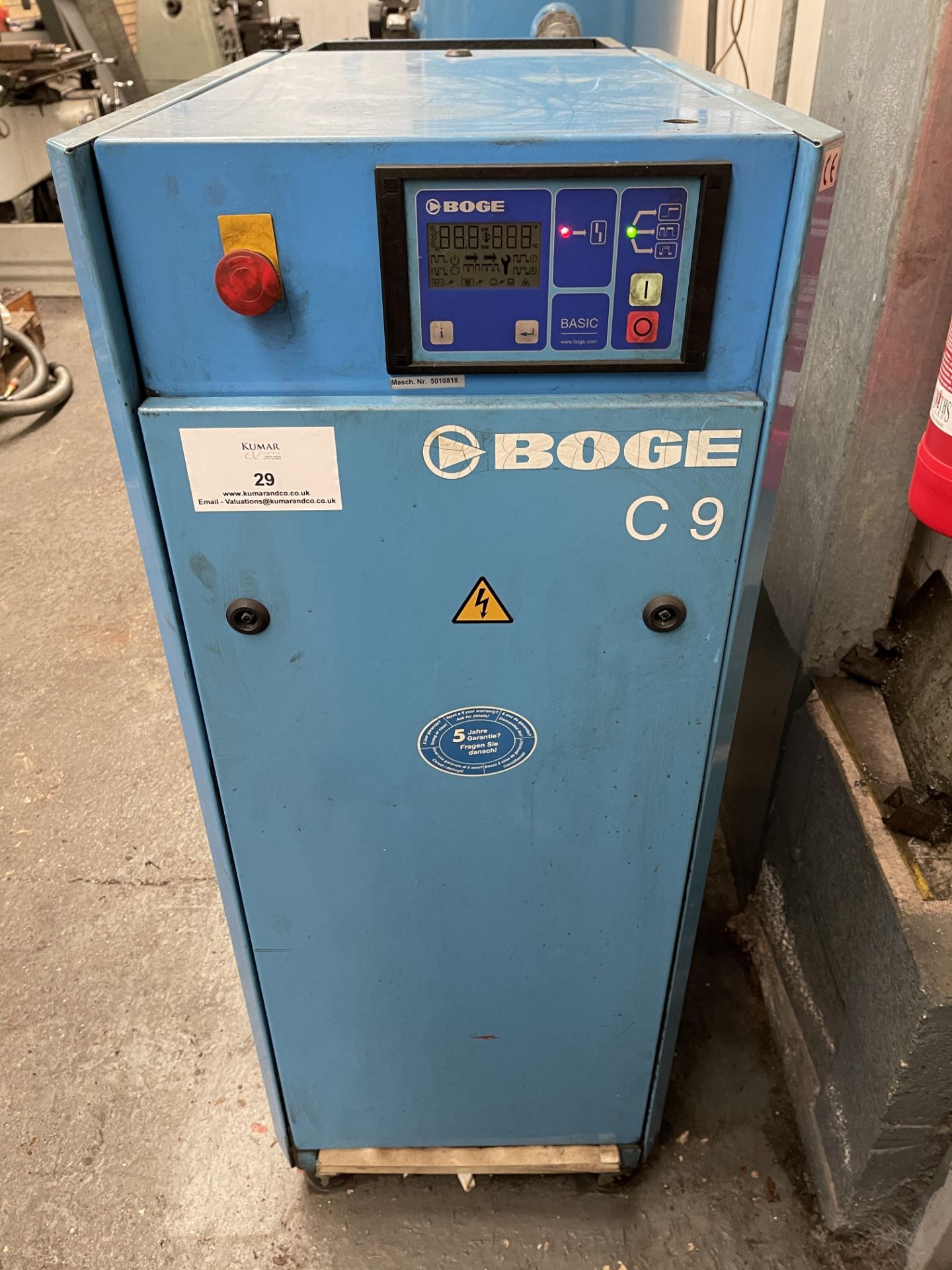 Boge C9 Air Compressor - Image 5 of 9