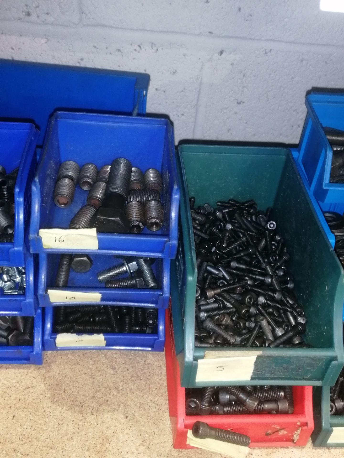 Various Capheads, GrubScrews, Nuts, Bolts & Washers (Please Note: Plastic Container Boxes Are Not - Image 8 of 10