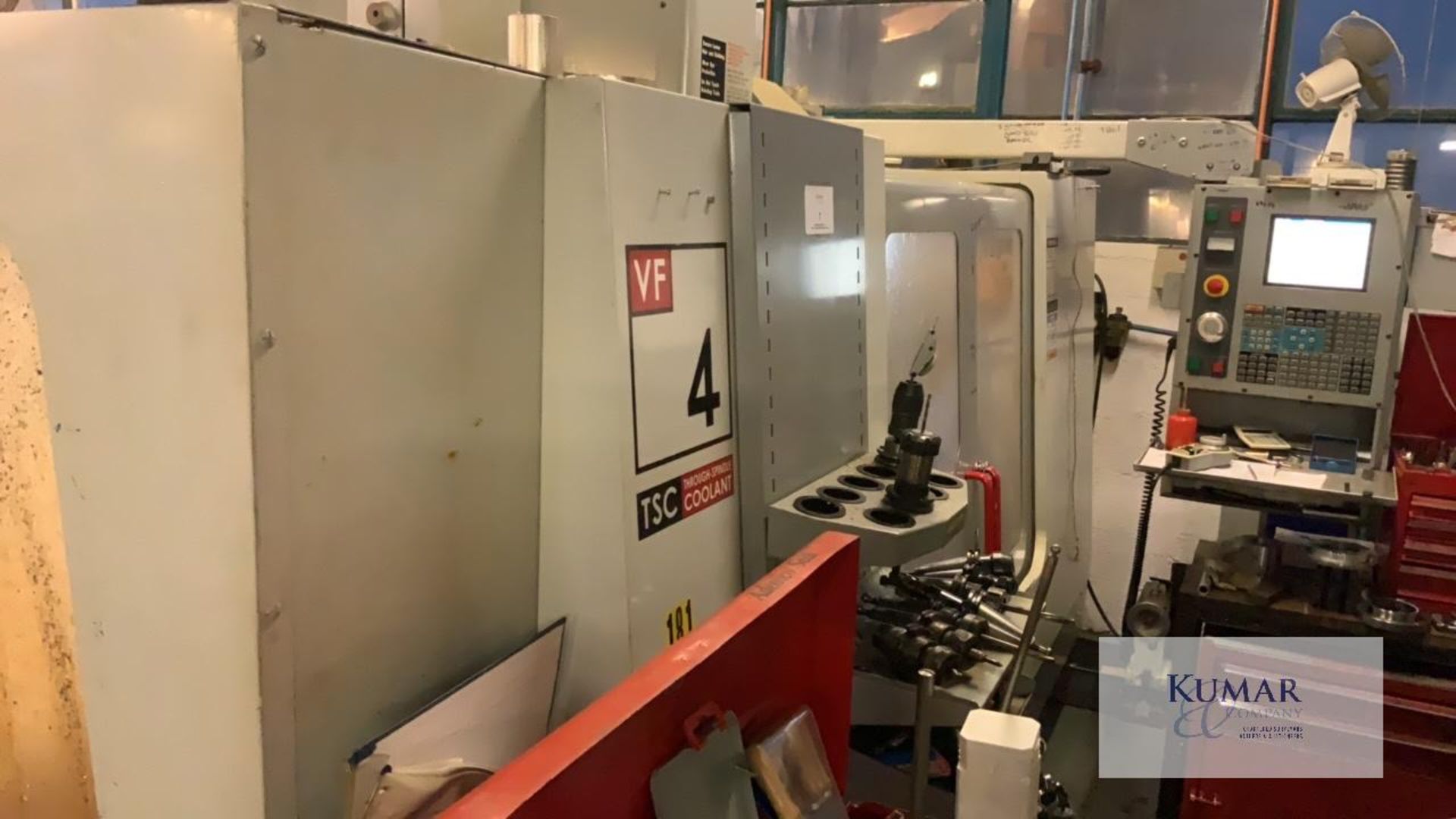 Haas Model VF 4 BHE Vertical Machining Centre, Serial No 39223 (12/04) .Machine in operation at time - Image 9 of 10