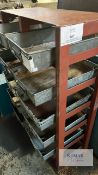 Try Rack with Trays 29"x12" x 45" H