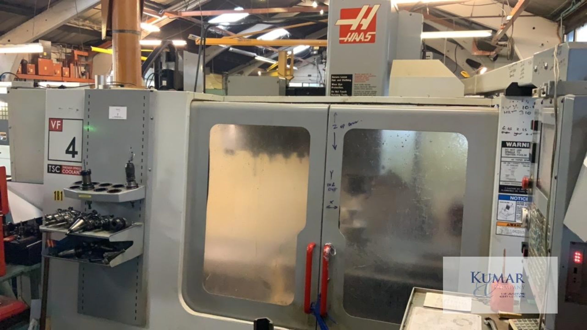 Haas Model VF 4 BHE Vertical Machining Centre, Serial No 39223 (12/04) .Machine in operation at time - Image 3 of 10