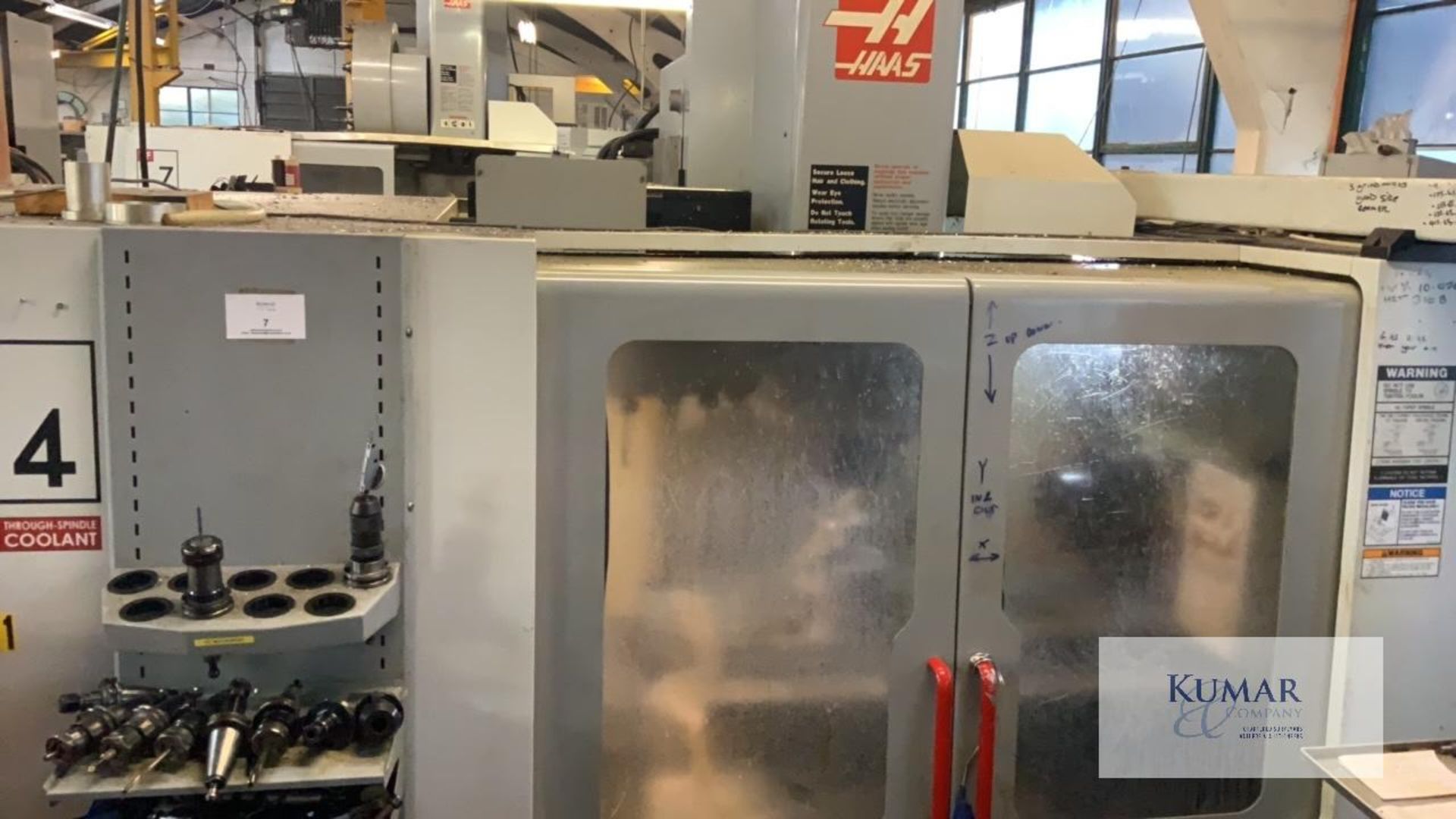 Haas Model VF 4 BHE Vertical Machining Centre, Serial No 39223 (12/04) .Machine in operation at time