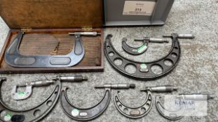 8: Imperial Micrometers ranging from 0" - 8" in 1" increments