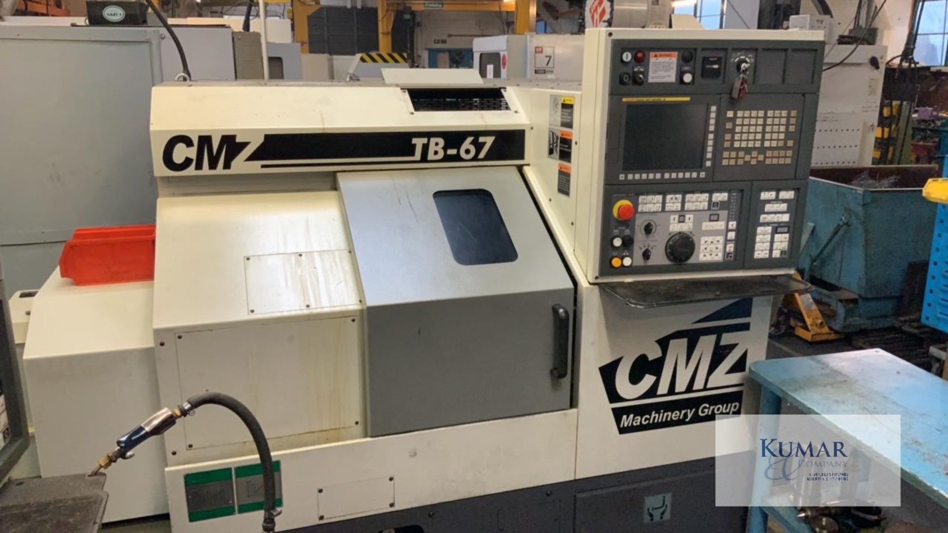 CMZ Model TB 67 CNC Slant Bed Lathe, Serial No TB497 (2013) including tooling and attachments as - Image 2 of 15