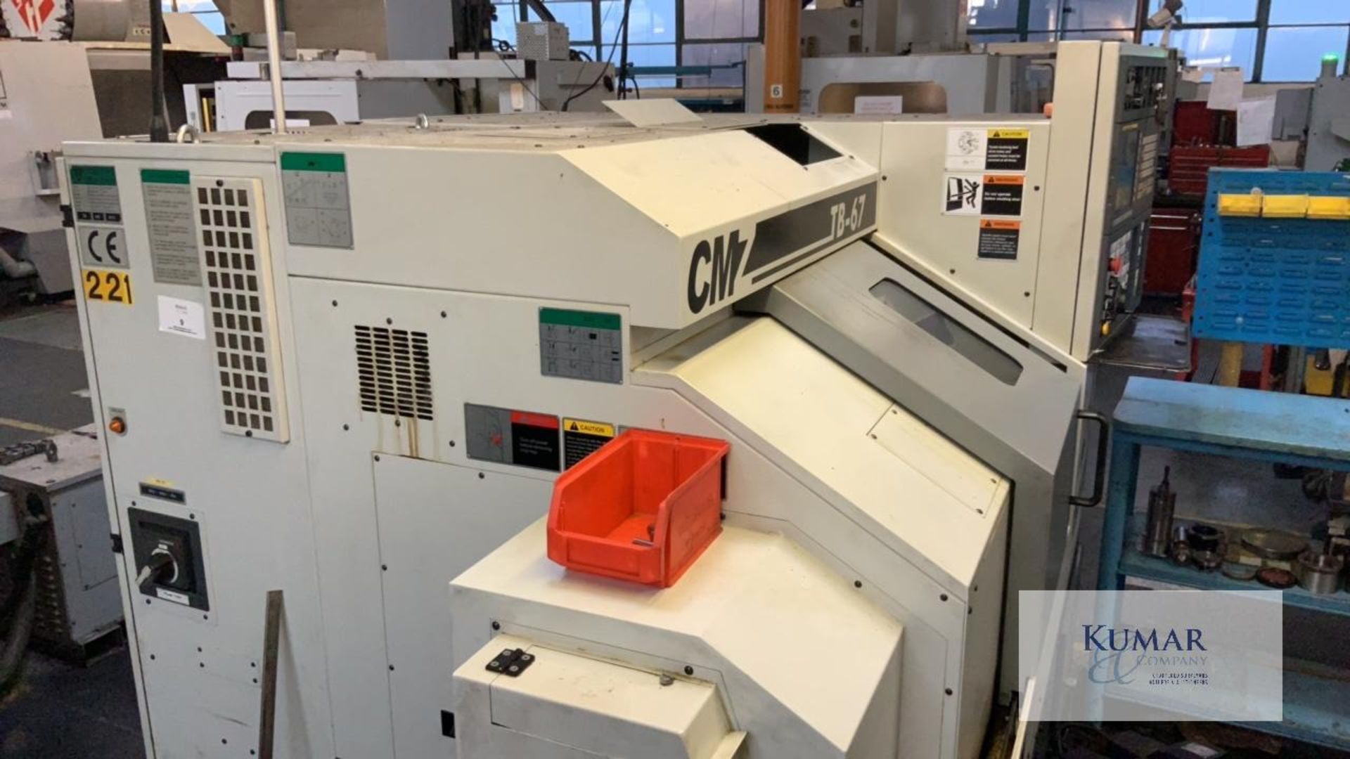 CMZ Model TB 67 CNC Slant Bed Lathe, Serial No TB497 (2013) including tooling and attachments as - Image 5 of 15