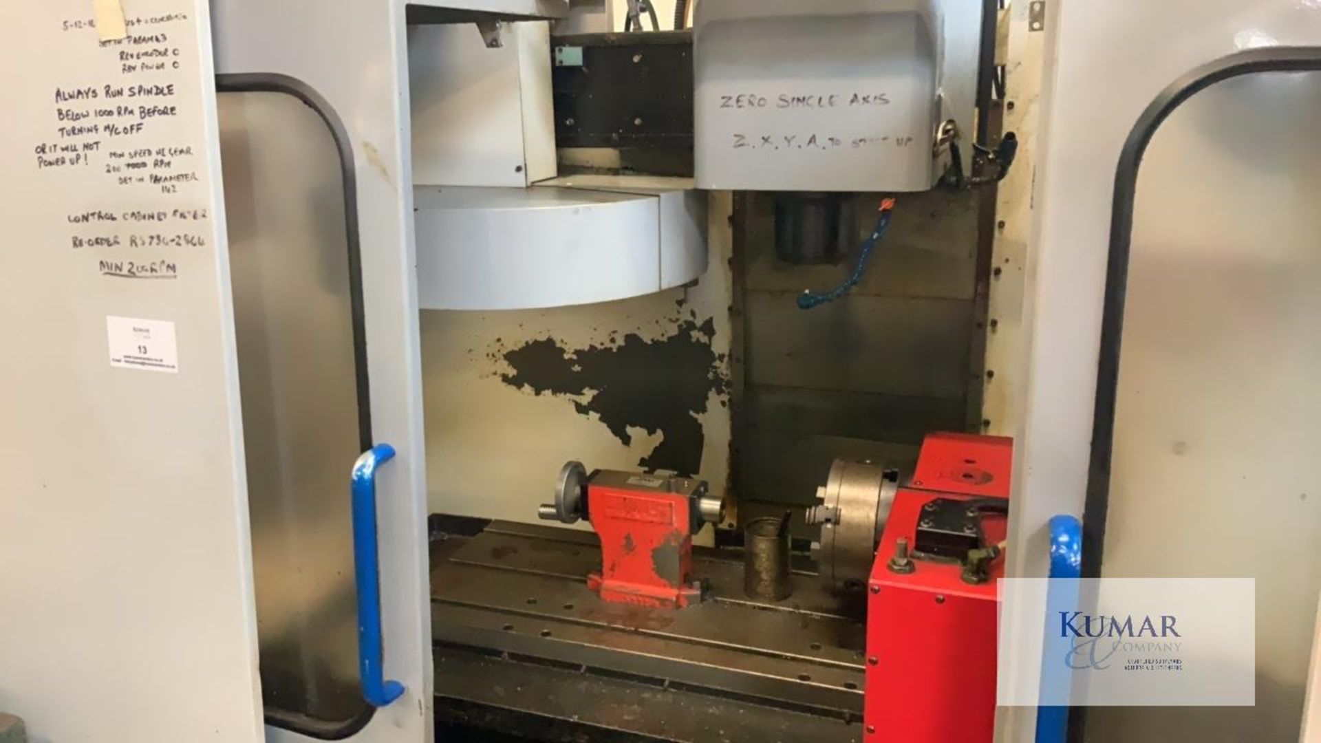 Mikron HAAS VCE 750 Machining Centre, Serial No: 11657, (09/97) with chucks as shown - Image 6 of 10