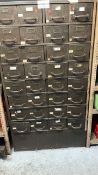 Vintage Large Chest with Contents 32 Drawer Chest - size 38" wide x 32" deep x 68"