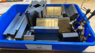 Various Inspection V blocks, Parallels and Block Clamps To Include 2 x magnetic v blocks, 2 paired V