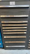 Large Chest of Gear Cutting Tools (as shown in pictures) 10 Drawer Chest - size 28"x30"x 59" H