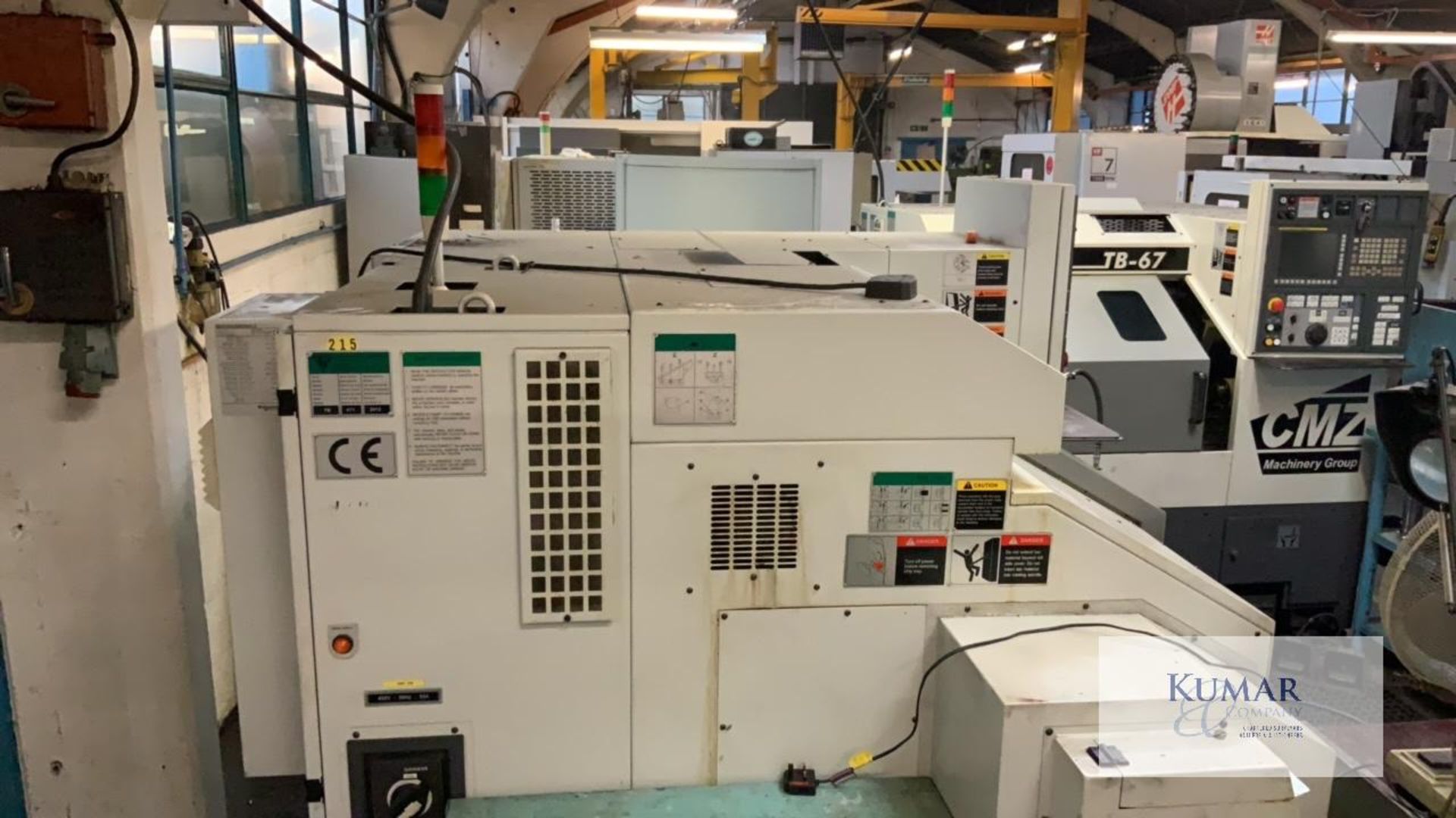 CMZ Model TB67 CNC Slant Bed Lathe Serial No TB471 (2012) - Please Note - it is the purchaser or the - Image 7 of 9