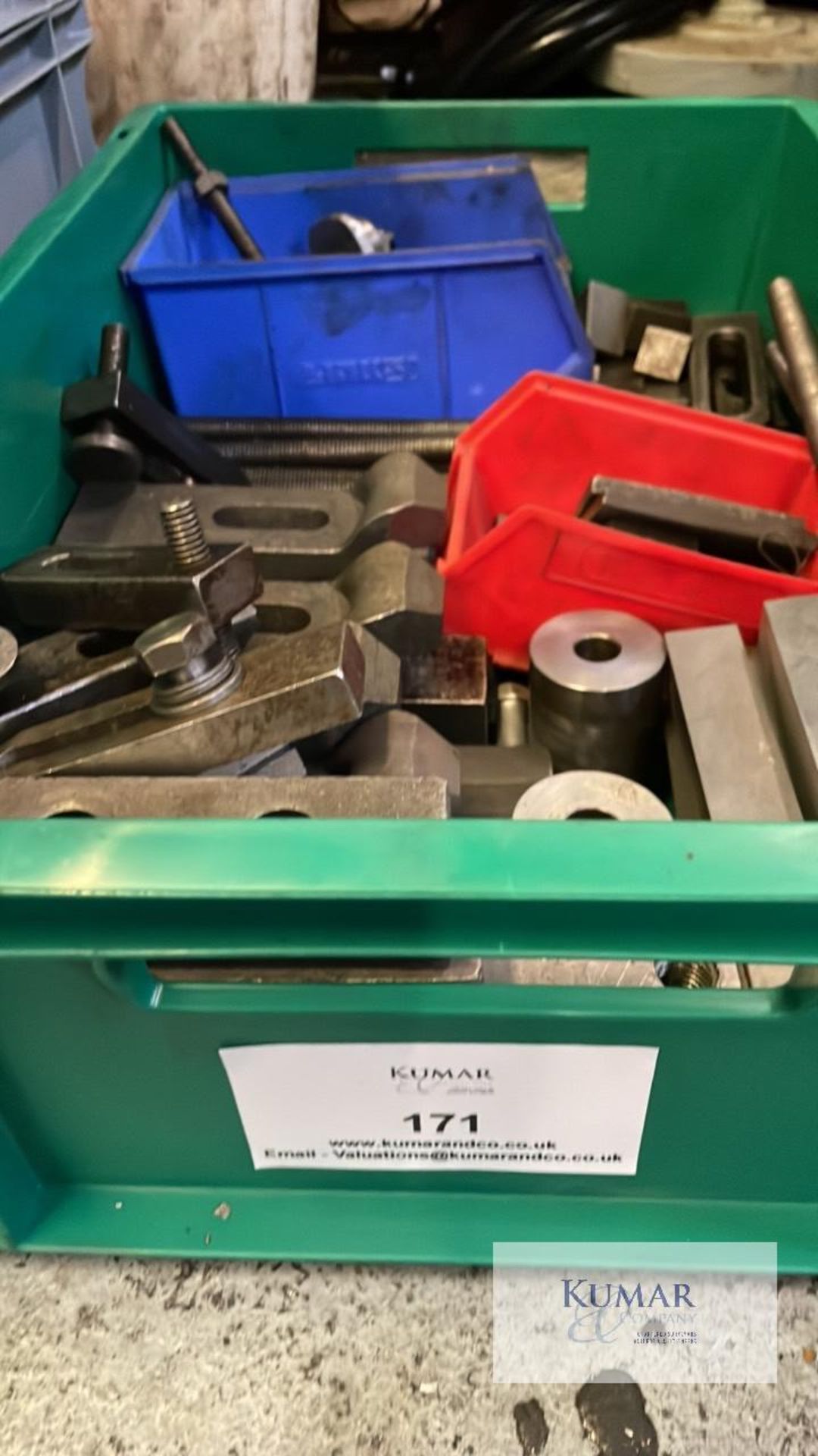 Assorted Machine Clamping Equipment (Please note, Does not include Plastic Containers)