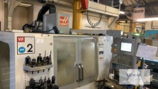 Haas Model VF2 DCE Vertical Machining Centre, Serial No 48018 (03/06). Machine in operation at