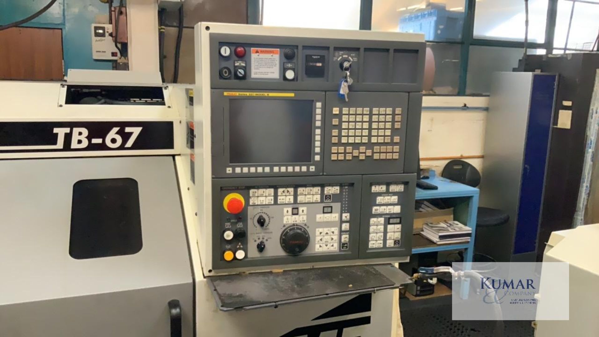 CMZ Model TB67 CNC Slant Bed Lathe Serial No TB471 (2012) - Please Note - it is the purchaser or the - Image 5 of 9