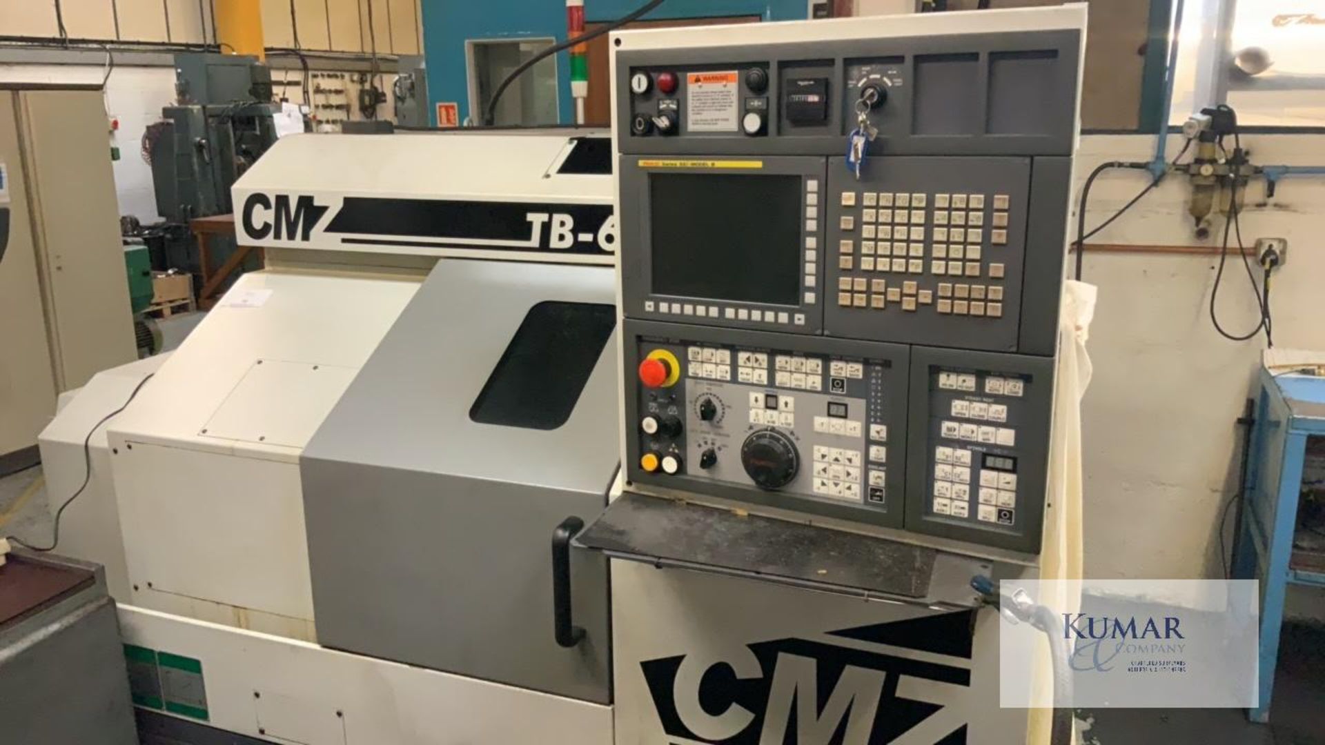 CMZ Model TB67 CNC Slant Bed Lathe Serial No TB471 (2012) - Please Note - it is the purchaser or the - Image 2 of 9