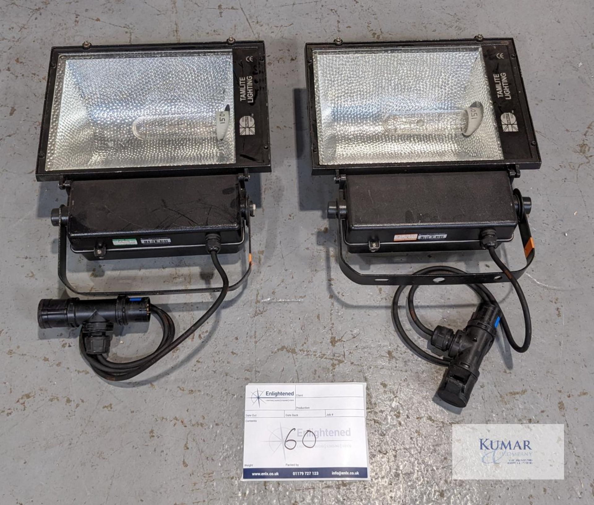 Tamlite 150W MBI Discharge light - 2 unitsCondition: Ex-hireSupplied with:2 x White 150W lamp