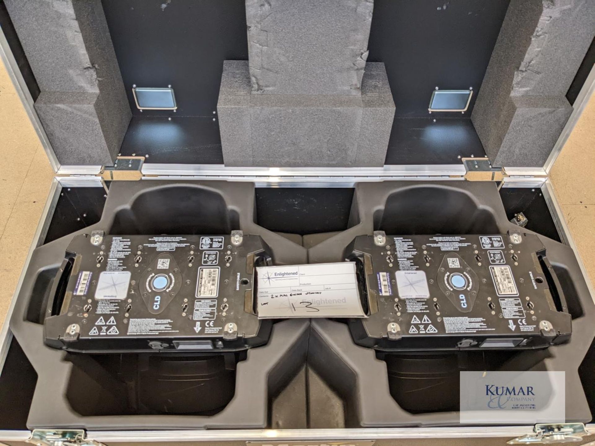 "Mac Encore Performance CLD LED inc flightcase - Pair Condition: Ex-hire Pair of heads with twin - Image 2 of 11