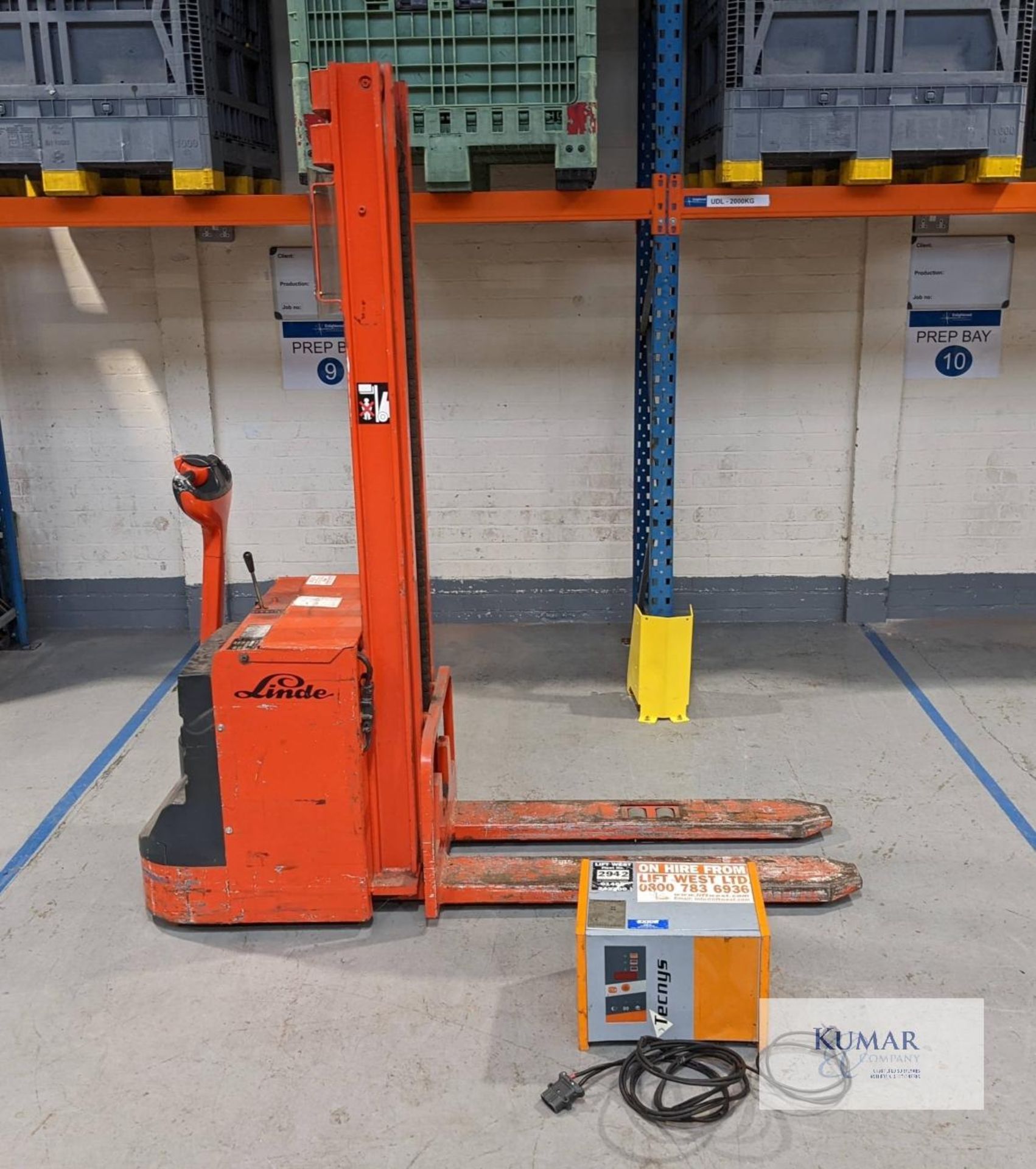 Lansing Linde L12 - Pallet StackerCondition: SparesPallet stackerModel: L12Rated capacity: - Image 2 of 18