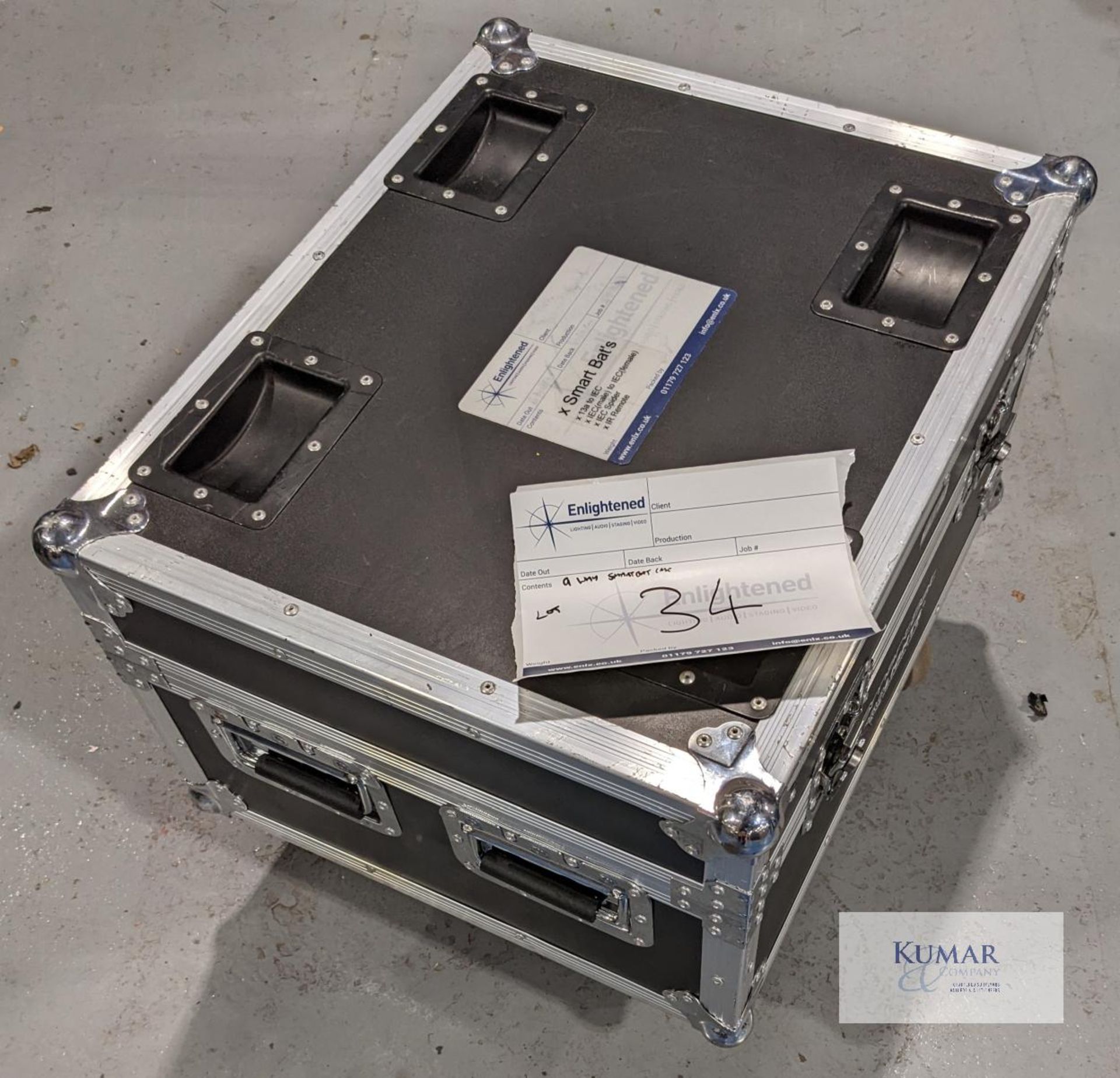 Smartbat flight case 9 wayCondition: Ex-hireflight case for Prolight Smarts, 9 way.Delivery - Image 3 of 5