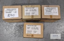 Sanyo XP Projector lamps x 4, NewCondition: New3 x Lamp for Sanyo XP51, POA-LMP81, 610 314 91271 x