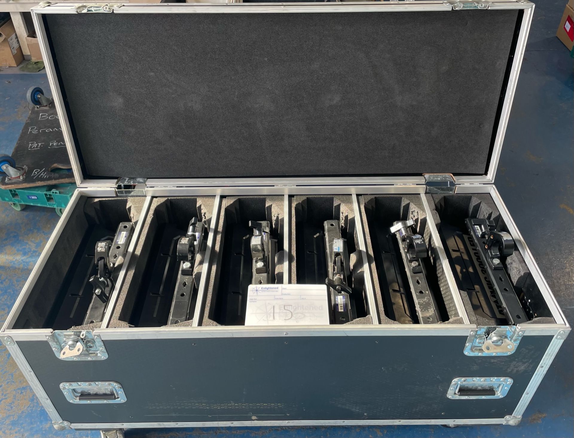 6x Martin Atomic LED 300 Strobe, inc flightcase and clamps. Supplied ex rental in working order. - Image 3 of 4