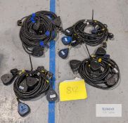 15 amp cable, job lot, 15 x 2m, 8 x 5mCondition: Ex-hire15 x 2m 15 amp cable8 x 5m 15 amp