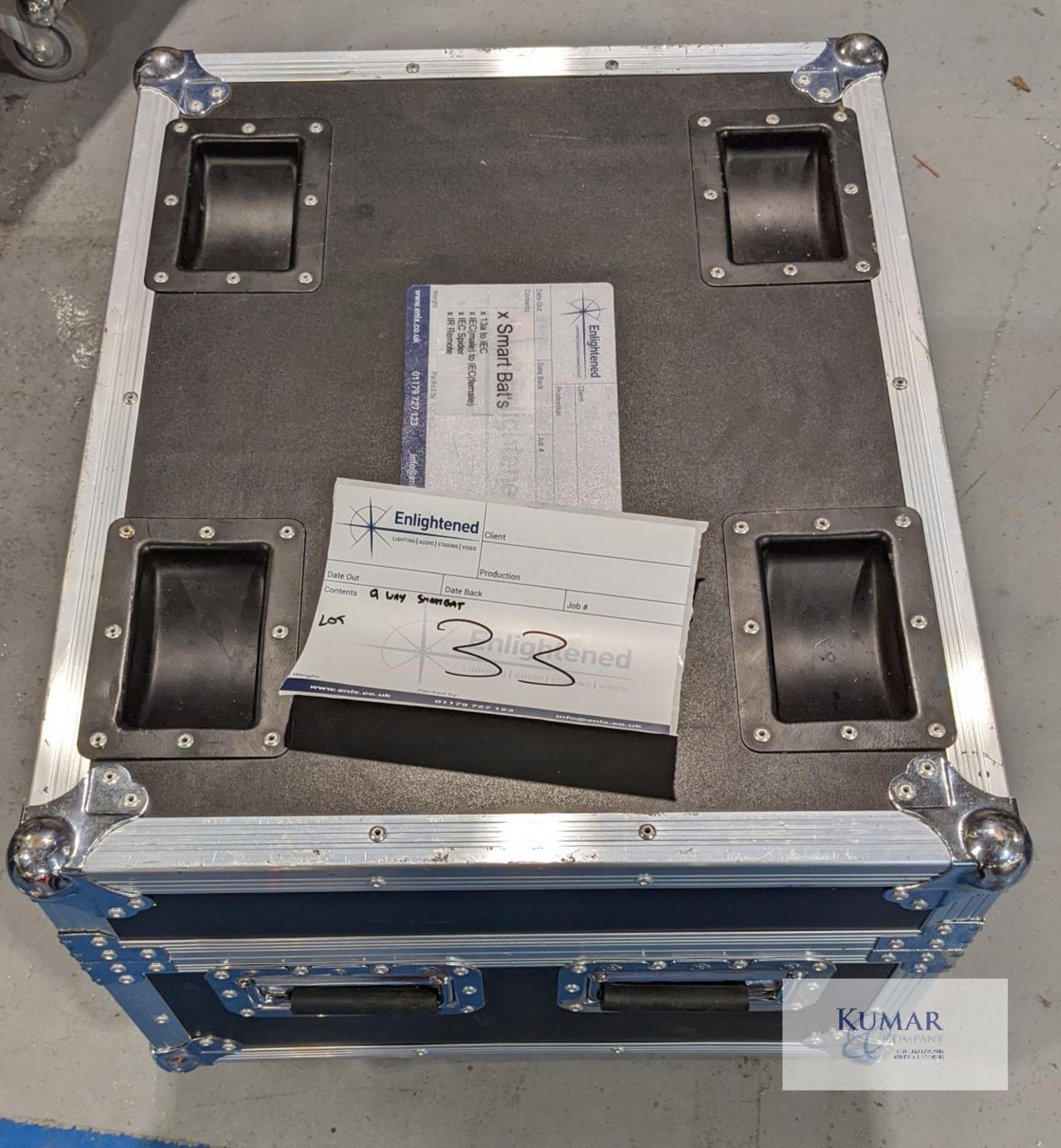 Smartbat flight case 9 wayCondition: Ex-hireflight case for Prolight Smarts, 9 way.Delivery - Image 2 of 5