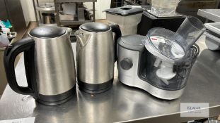 Kenwood Food Processor and 2: Stainless Steel Electric Kettles